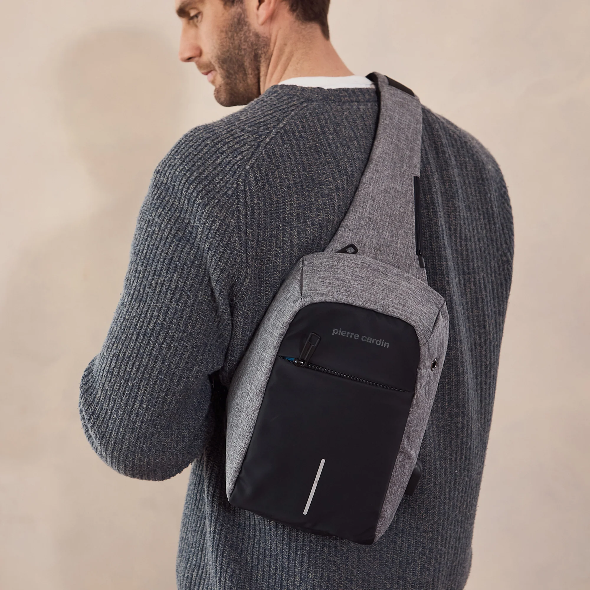 Pierre Cardin Mens Nylon Sling Bag - Image 7