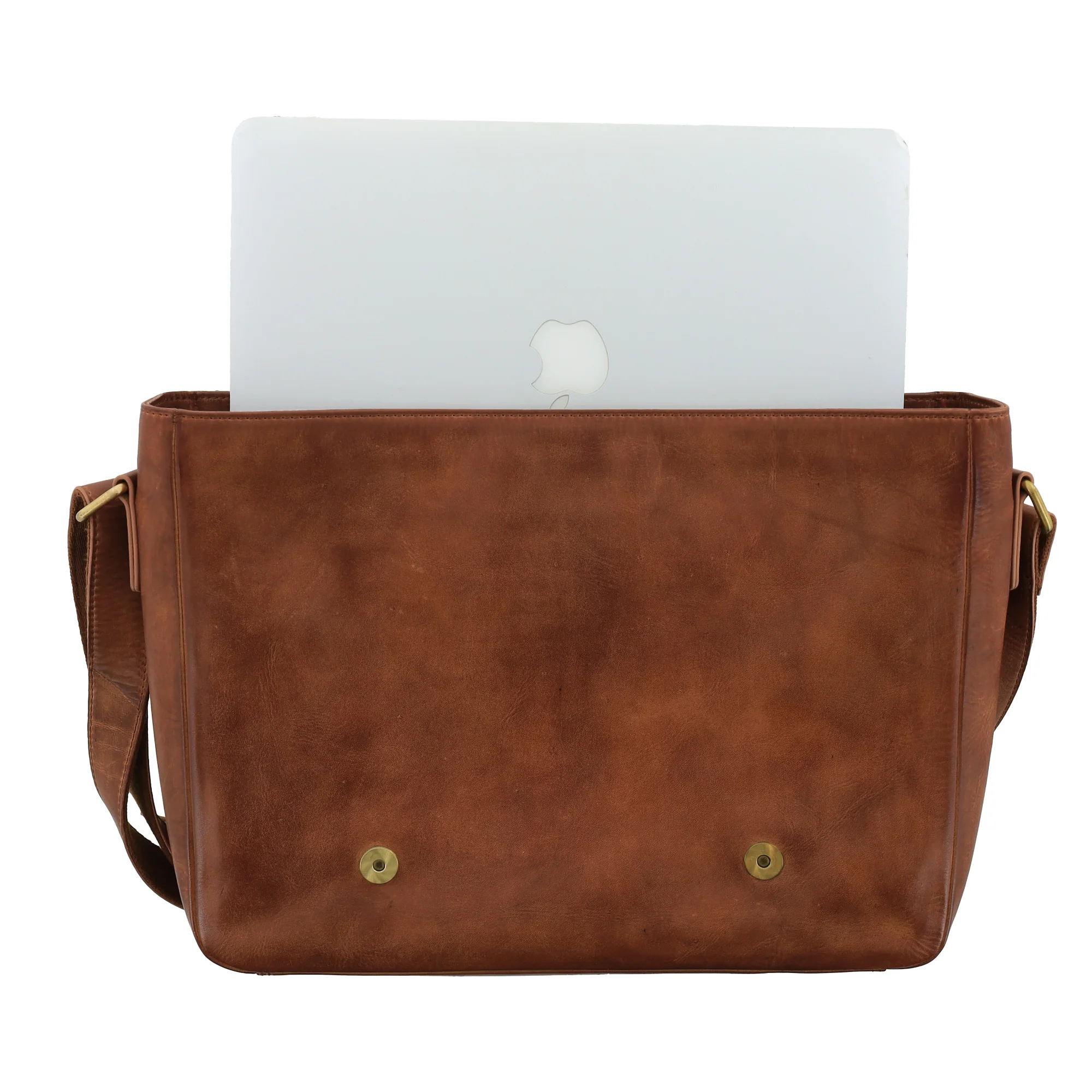 Pierre Cardin Men's Rustic Leather Computer Satchel - Image 6
