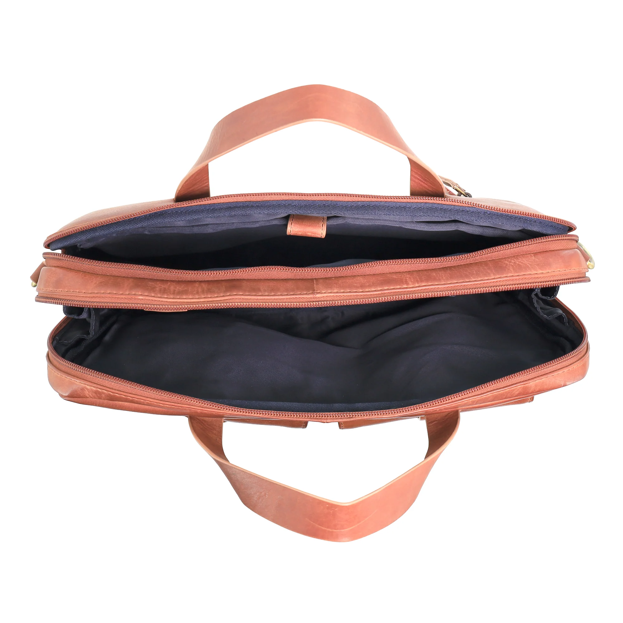 Pierre Cardin Men's Rustic Leather Satchel/Messenger Bag - Image 3