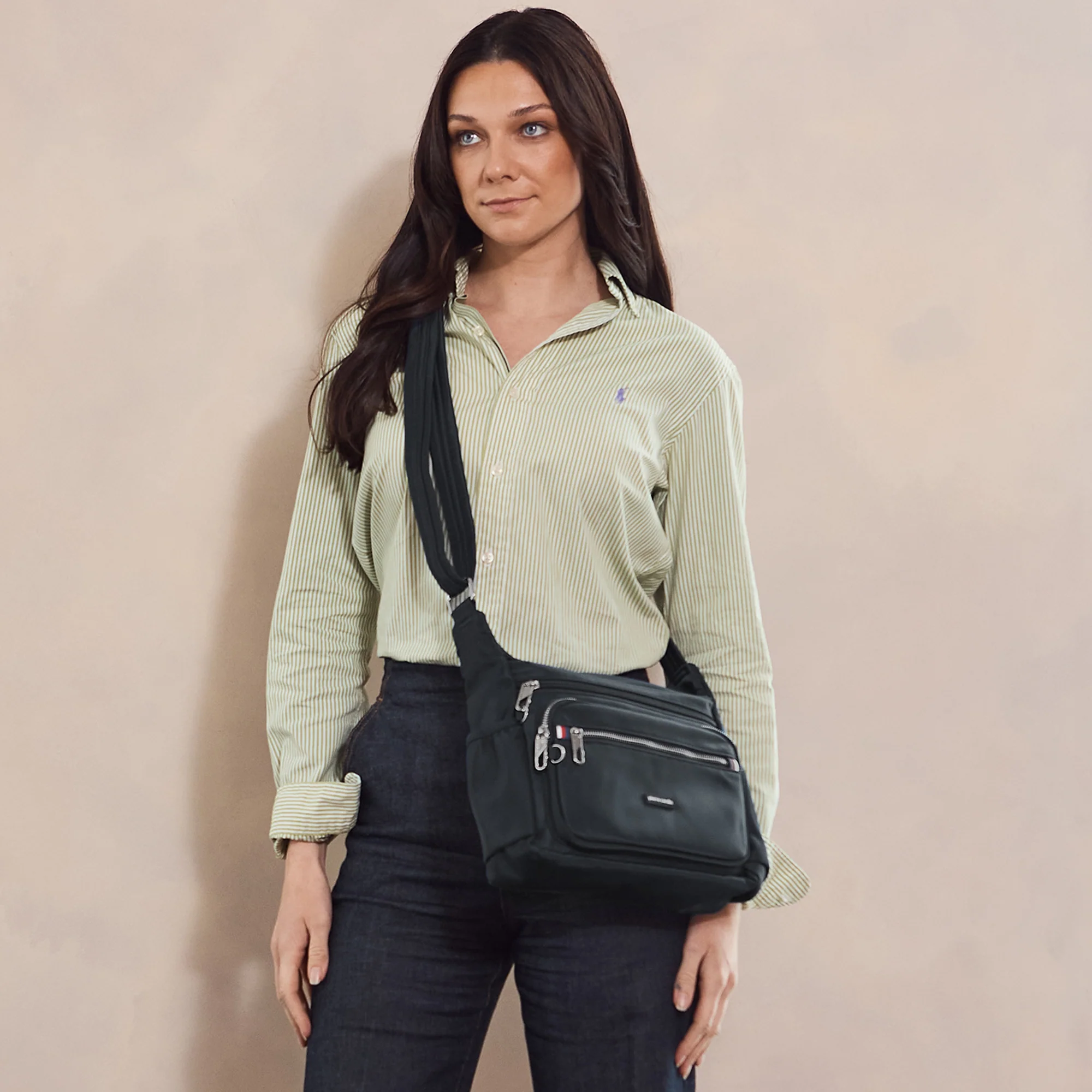 Pierre Cardin RFID Anti-Theft Nylon Crossbody - Image 2