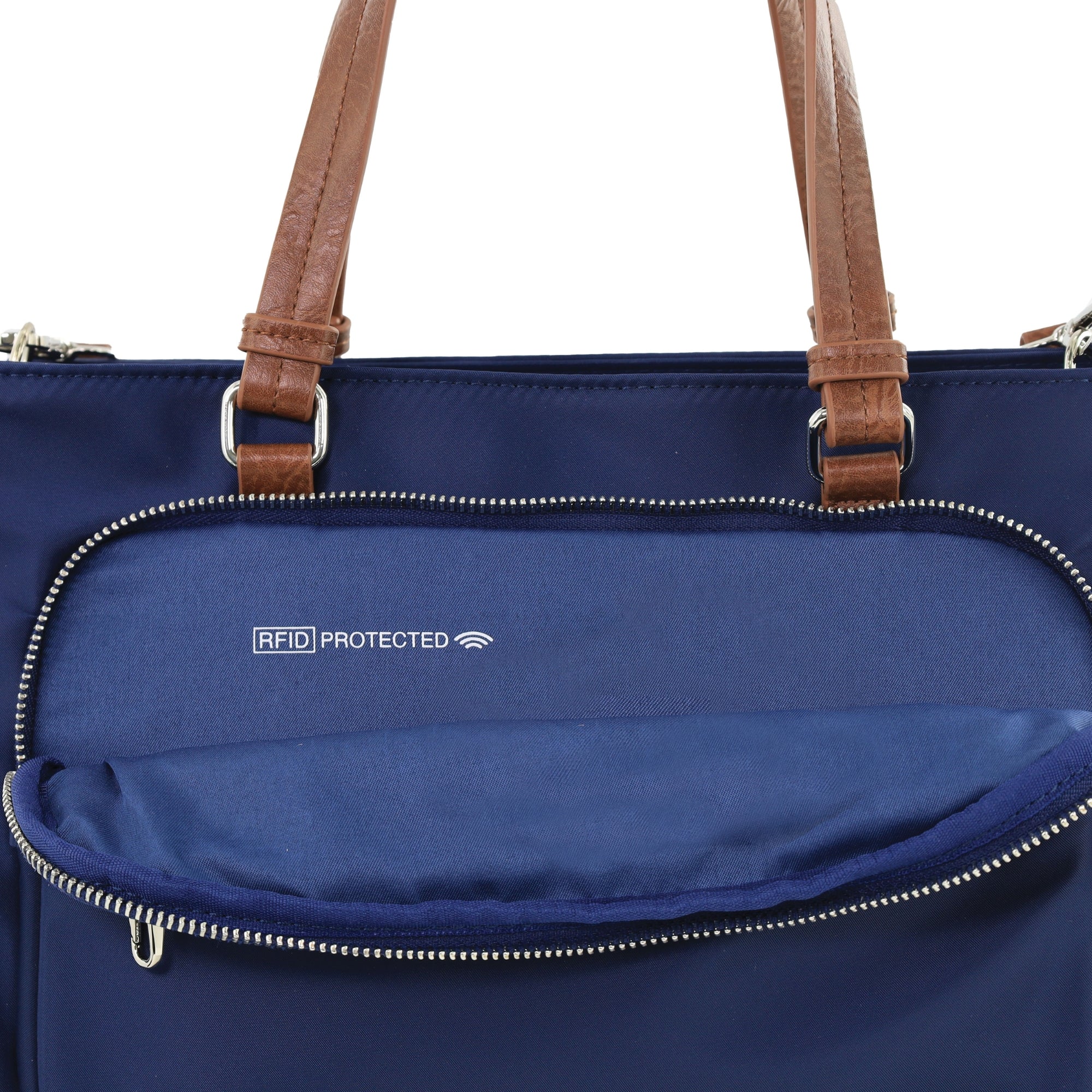 Pierre Cardin RFID Anti-Theft Nylon Mini Tote with Crossbody - Image 8