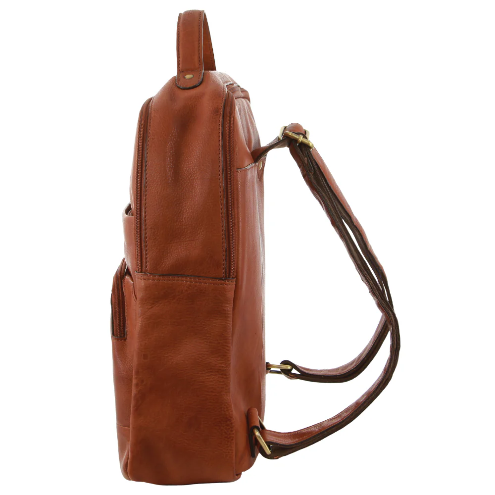 Pierre Cardin Rustic Leather Business Backpack/Computer Bag - Image 2