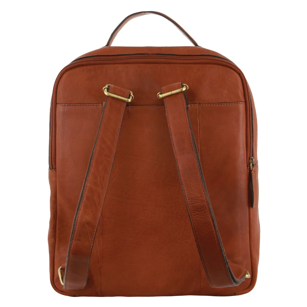 Pierre Cardin Rustic Leather Business Backpack/Computer Bag - Image 3