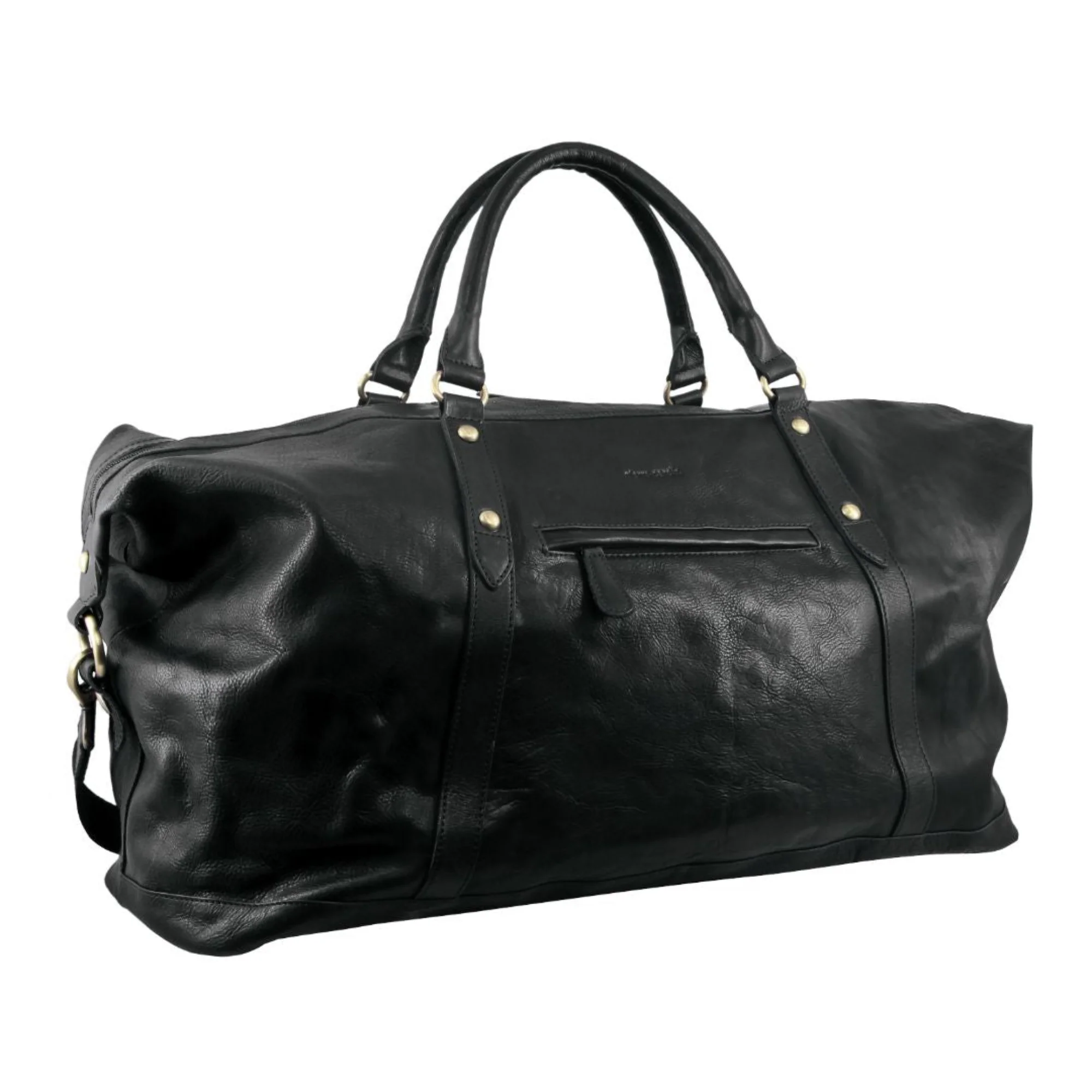 Pierre Cardin Rustic Leather Overnight Bag