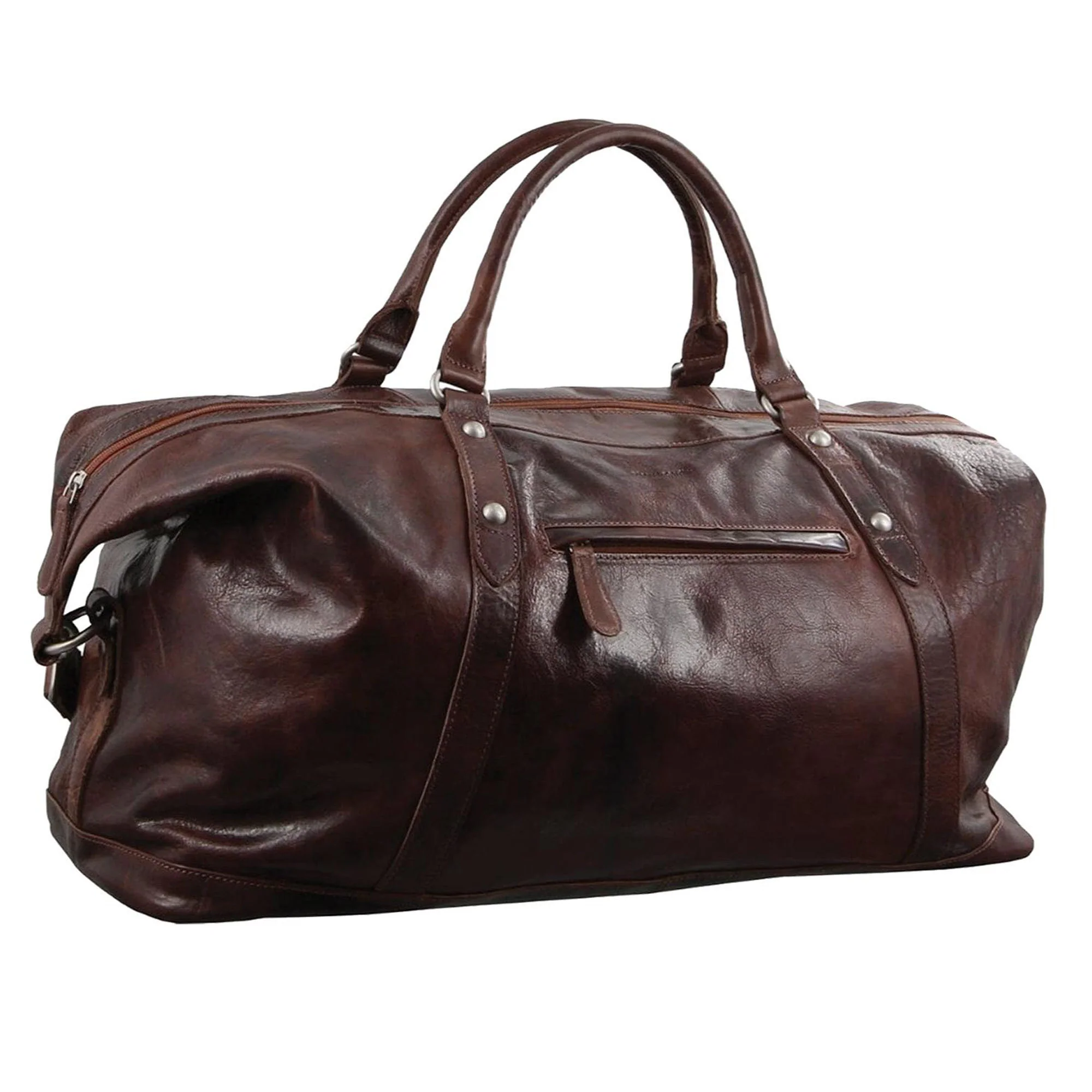 Pierre Cardin Rustic Leather Overnight Bag