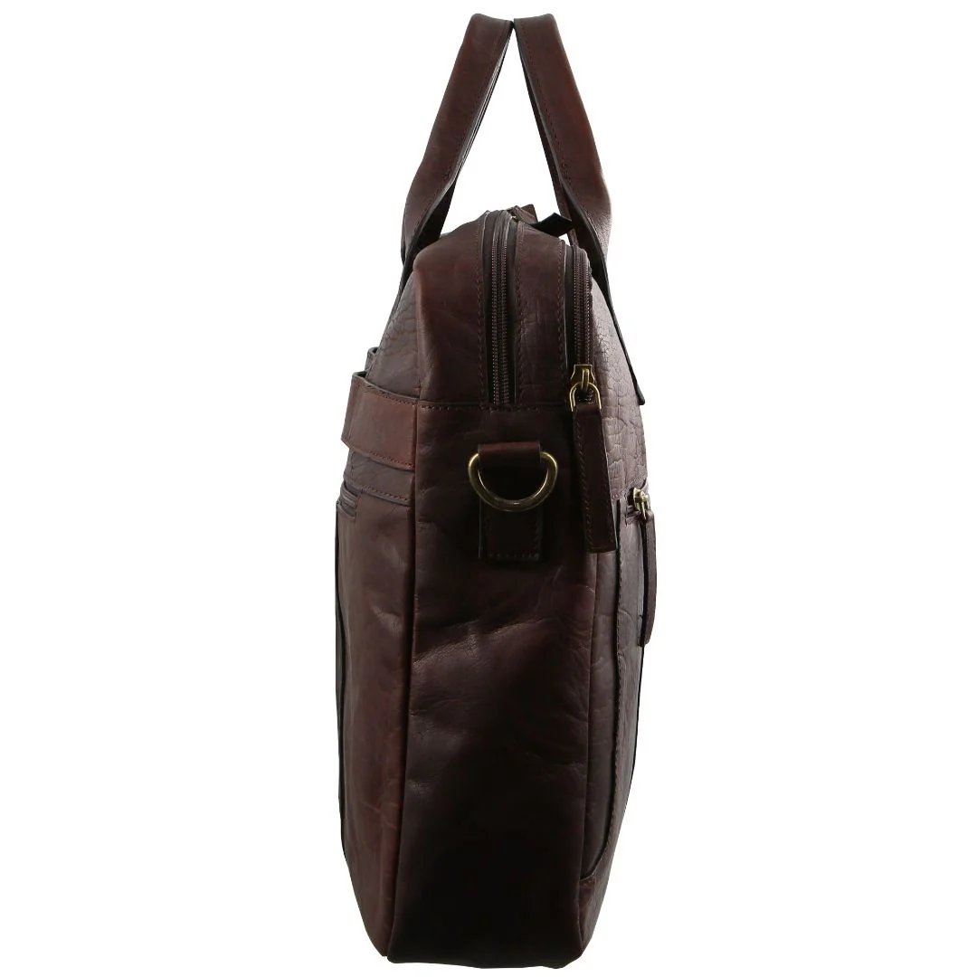 Pierre Cardin Rustic Leather Computer Bag - Image 2