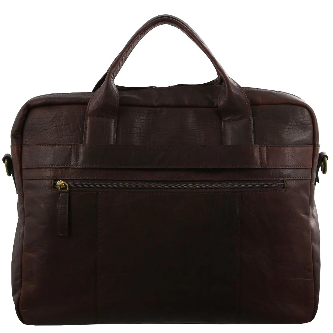 Pierre Cardin Rustic Leather Computer Bag - Image 3