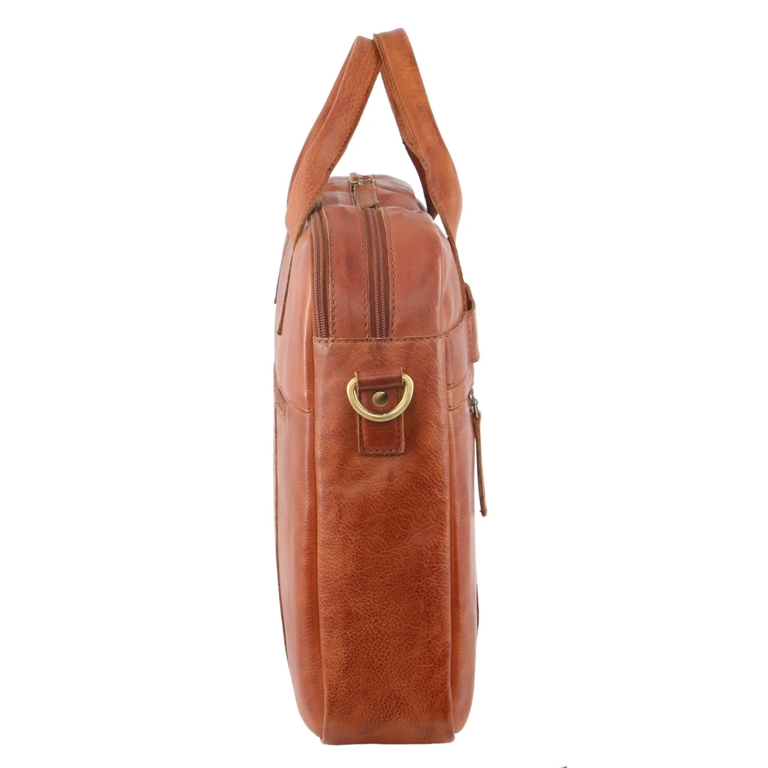 Pierre Cardin Rustic Leather Computer Bag - Image 3