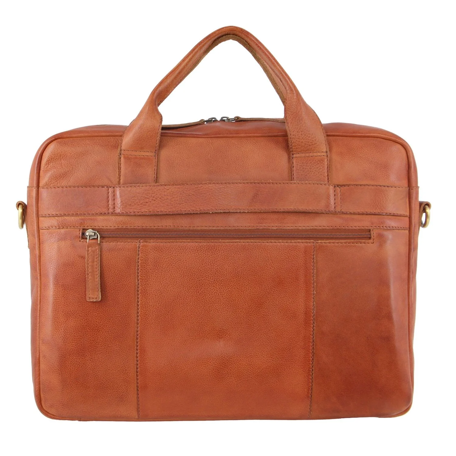 Pierre Cardin Rustic Leather Computer Bag - Image 4