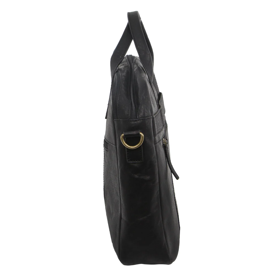 Pierre Cardin Rustic Leather Computer Bag - Image 2