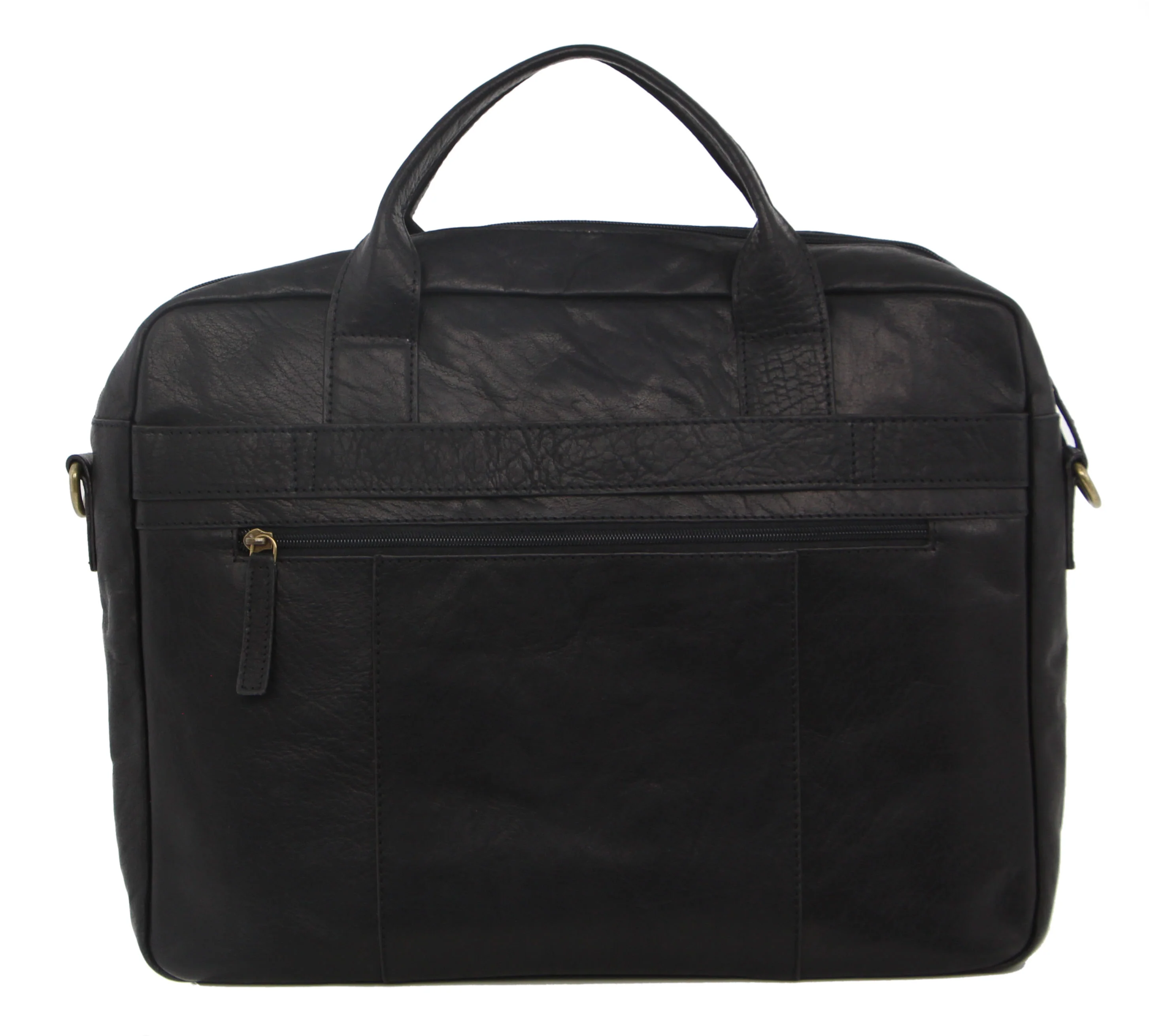 Pierre Cardin Rustic Leather Computer Bag - Image 3