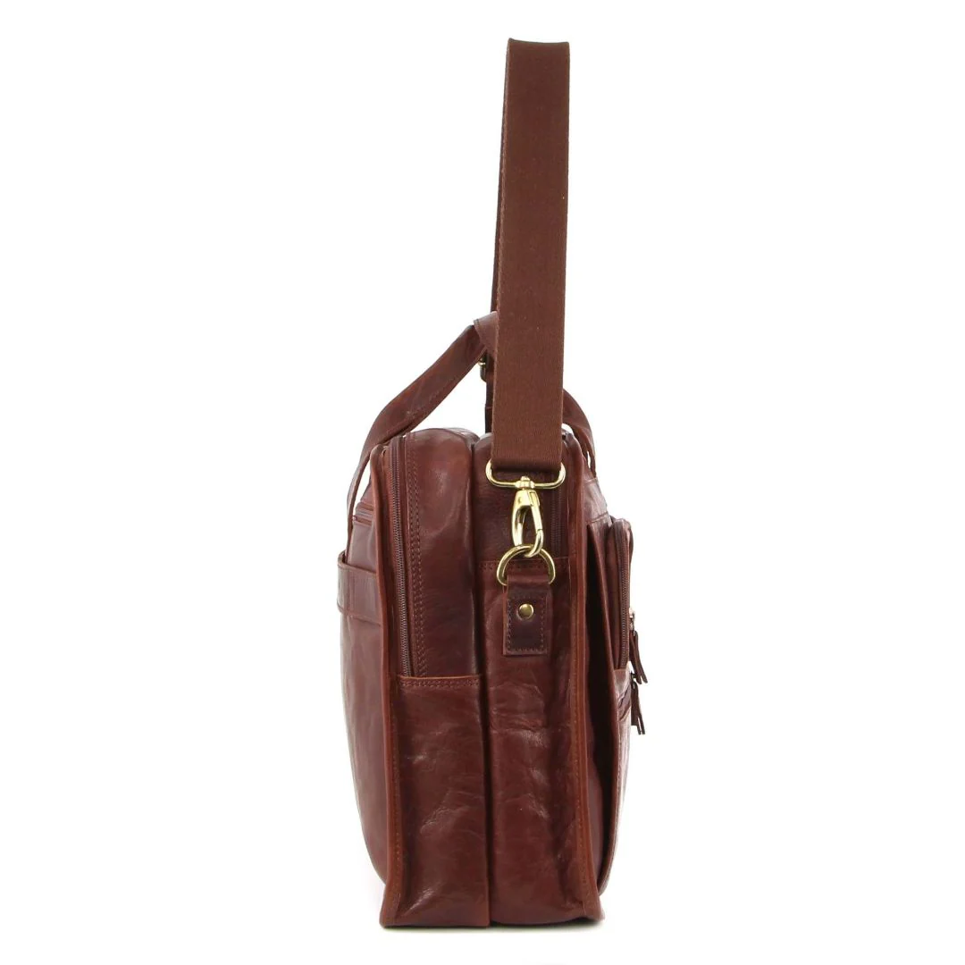 Pierre Cardin Rustic Leather Computer Bag - Image 2