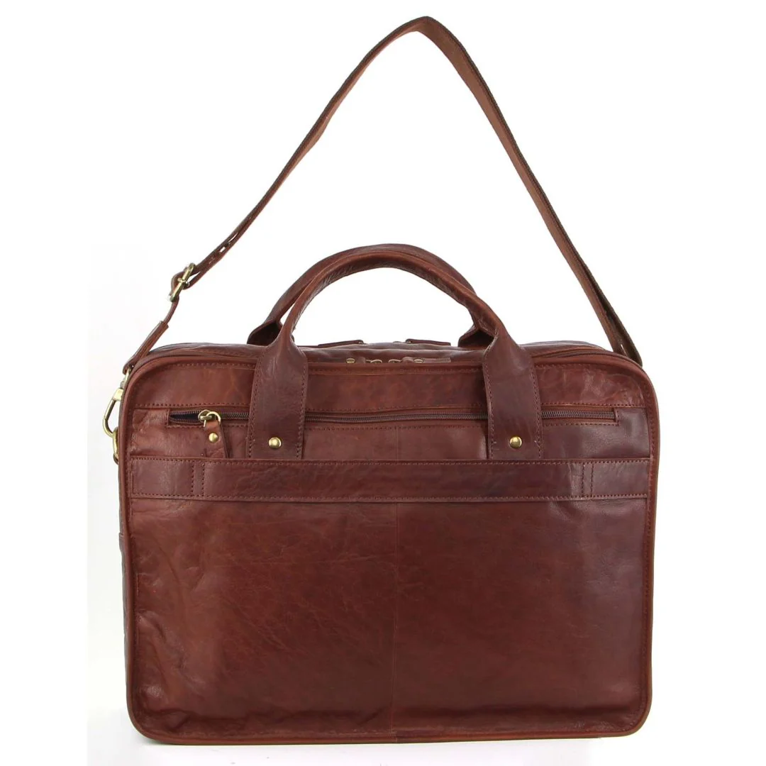 Pierre Cardin Rustic Leather Computer Bag - Image 3