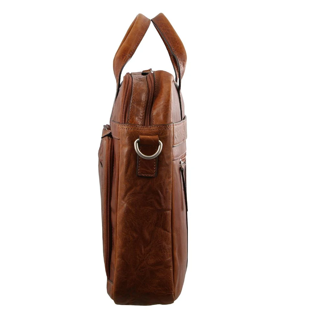 Pierre Cardin Rustic Leather Computer/Business Bag - Image 2