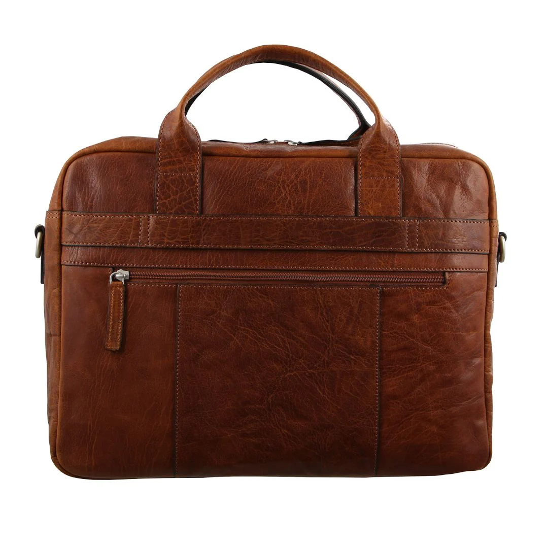 Pierre Cardin Rustic Leather Computer/Business Bag - Image 3