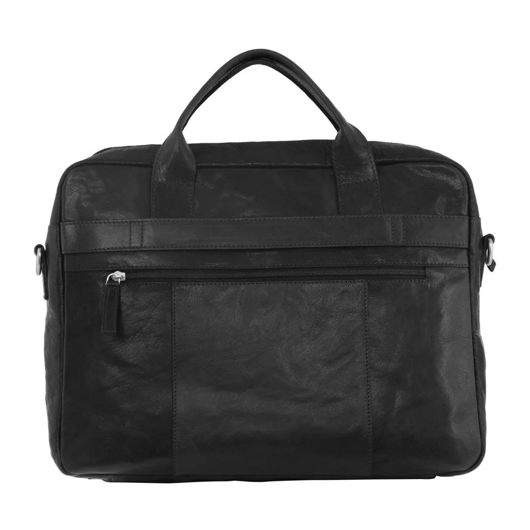 Pierre Cardin Rustic Leather Computer Bag - Image 3