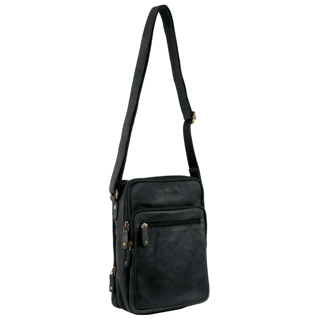 Pierre Cardin Rustic Leather Cross Body/Tablet Bag