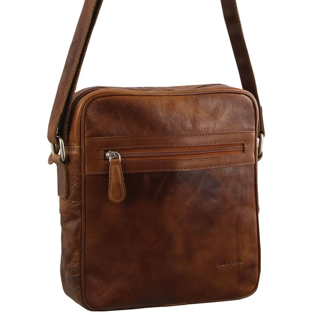 Pierre Cardin Rustic Leather iPad Bag - Image 4