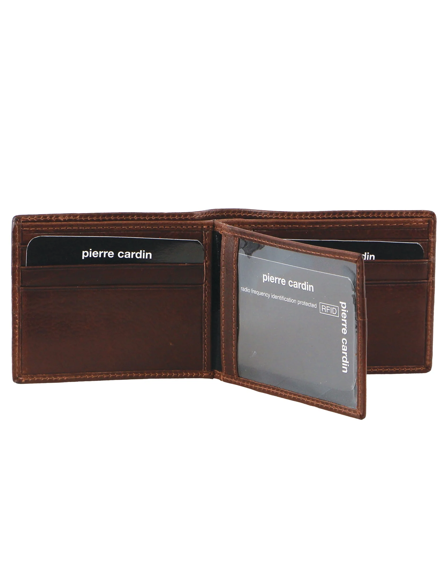Pierre Cardin Rustic Leather Men's Bi-Fold Slimline Wallet - Image 3