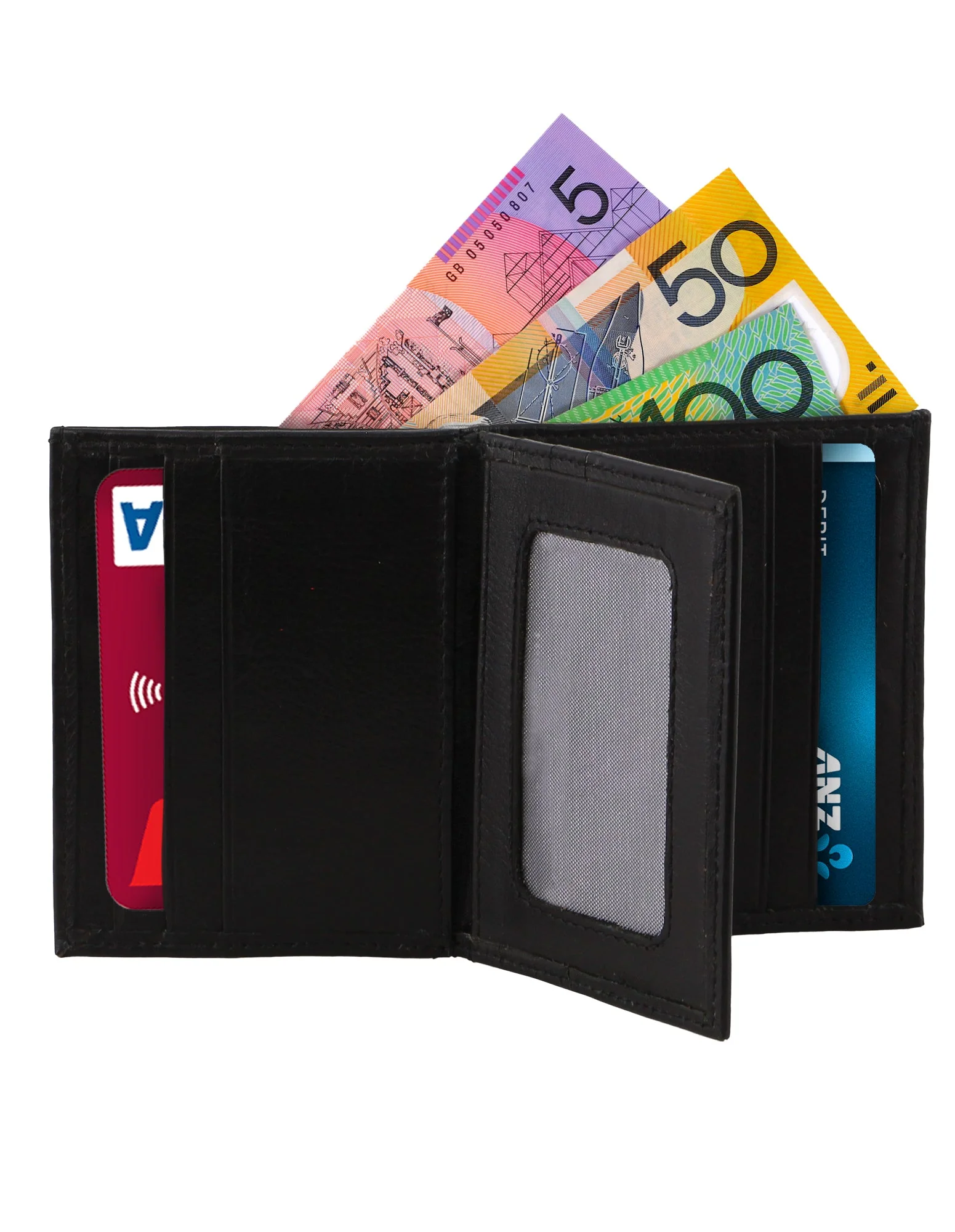 Pierre Cardin Rustic Leather Men's Slim Bi-Fold Wallet - Image 2