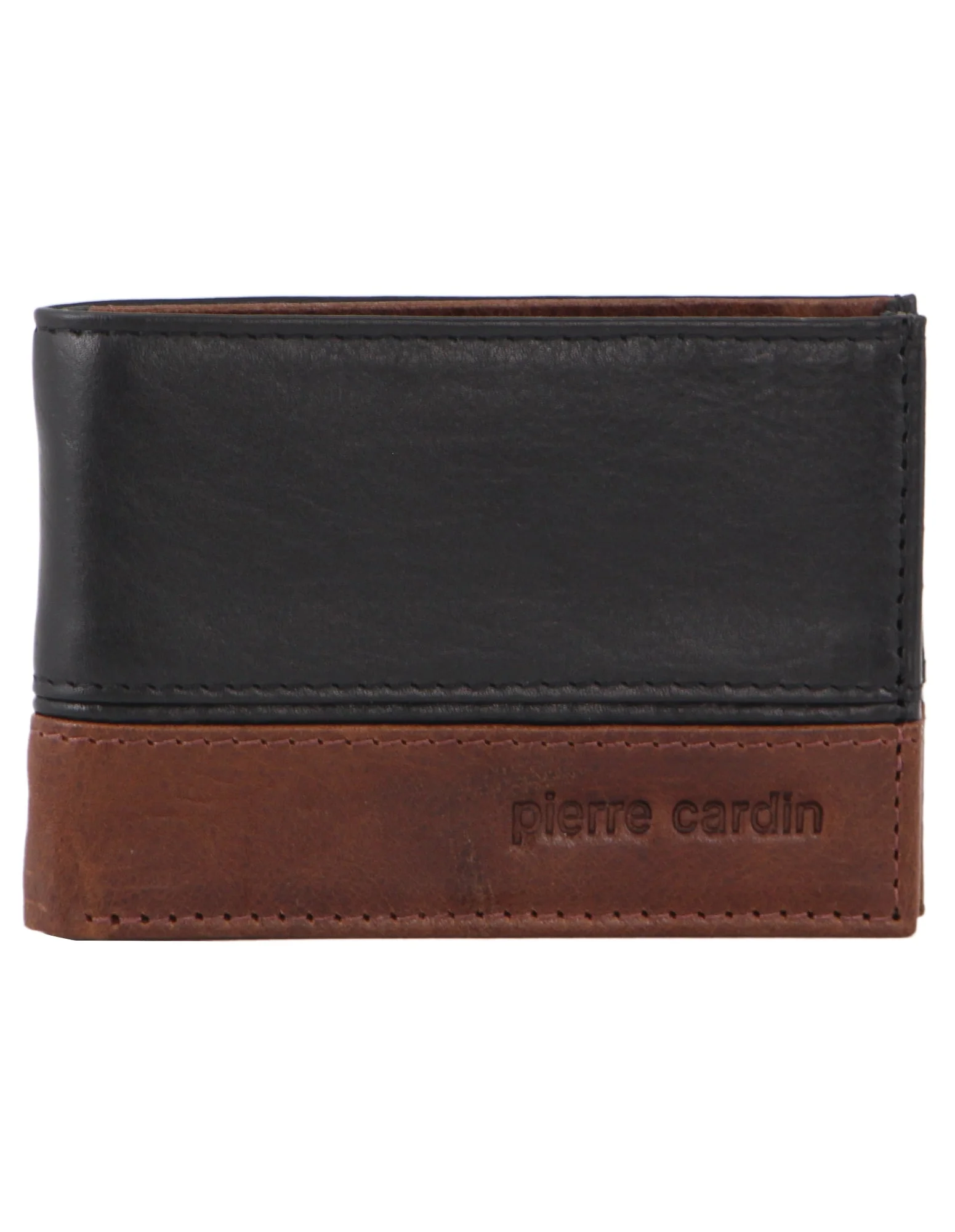 Pierre Cardin Rustic Leather Mens 2 Tone Slim Bi-Fold Wallet