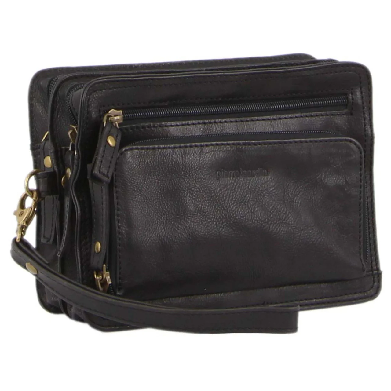 Pierre Cardin Rustic Leather Organiser Bag