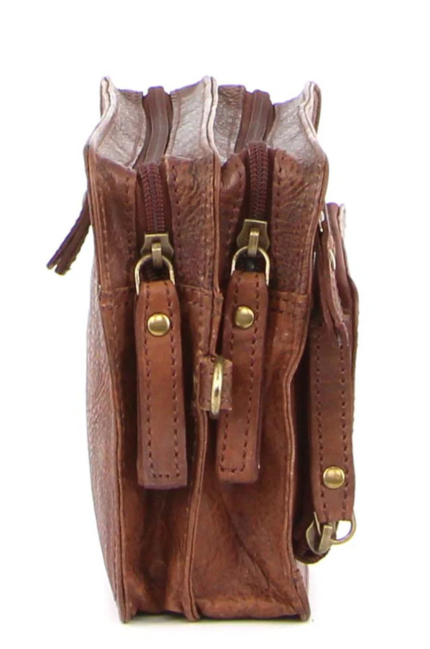 Pierre Cardin Rustic Leather Organiser Bag - Image 2