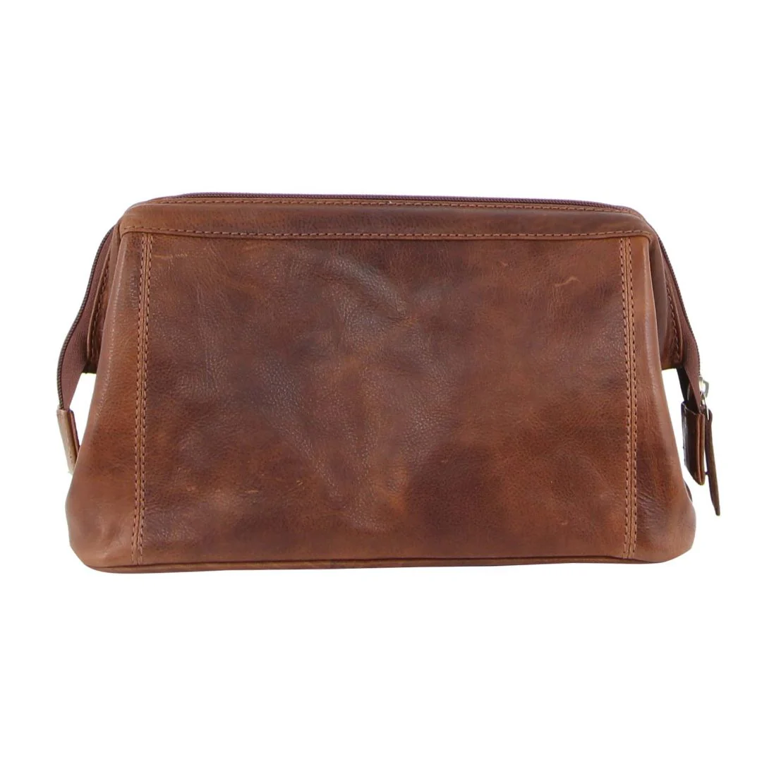 Pierre Cardin Rustic Leather Toiletry Bag - Image 3