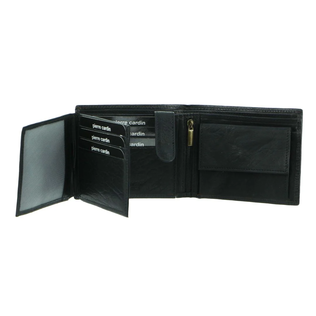 Pierre Cardin Rustic Leather Tri-Fold Men's Wallet - Image 2