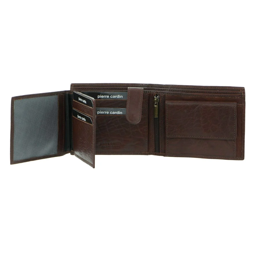 Pierre Cardin Rustic Leather Tri-Fold Men's Wallet - Image 2