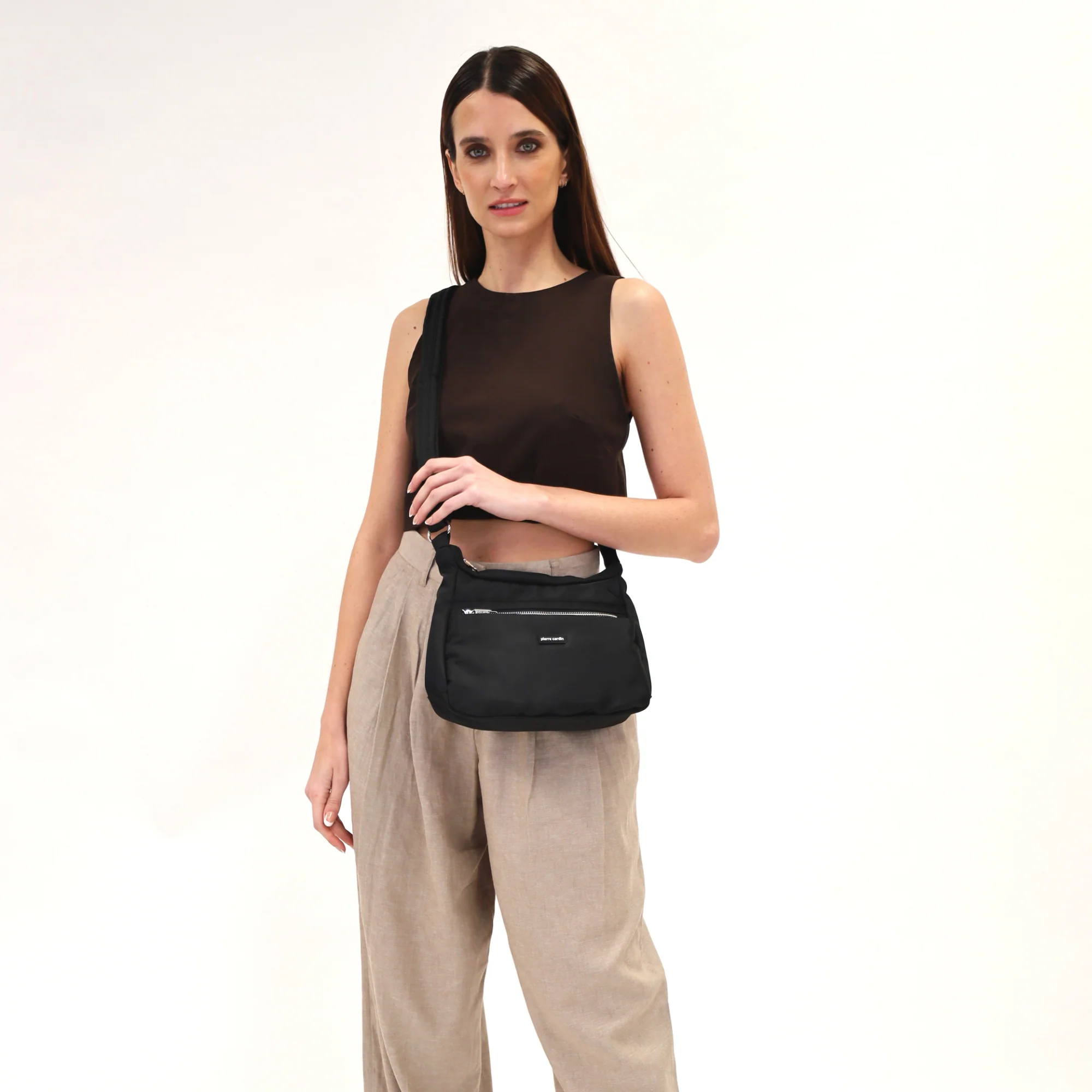 Pierre Cardin Nylon Anti-Theft Cross Body Bag - Image 2