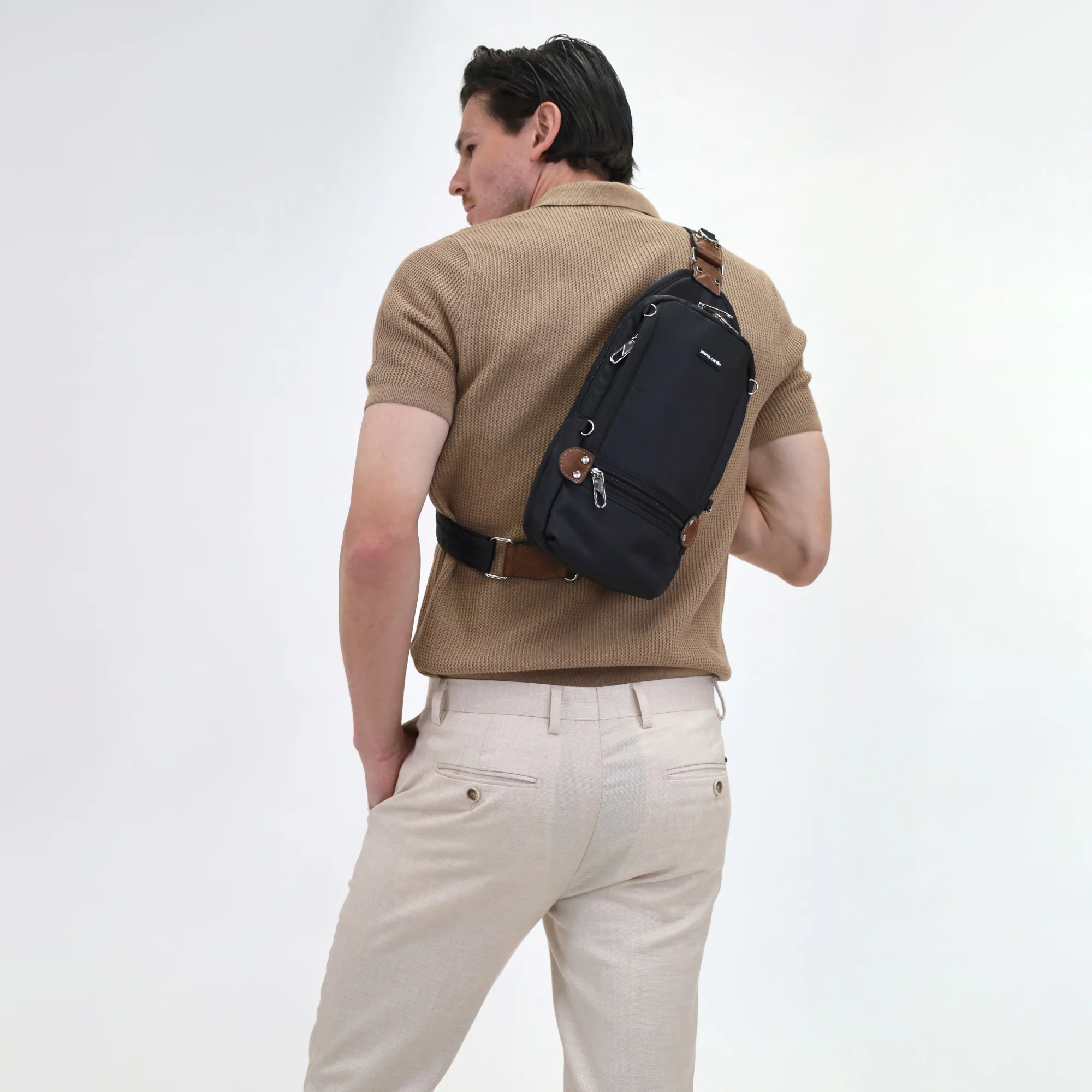 Pierre Cardin Nylon Anti-Theft Cross Body Bag - Image 2