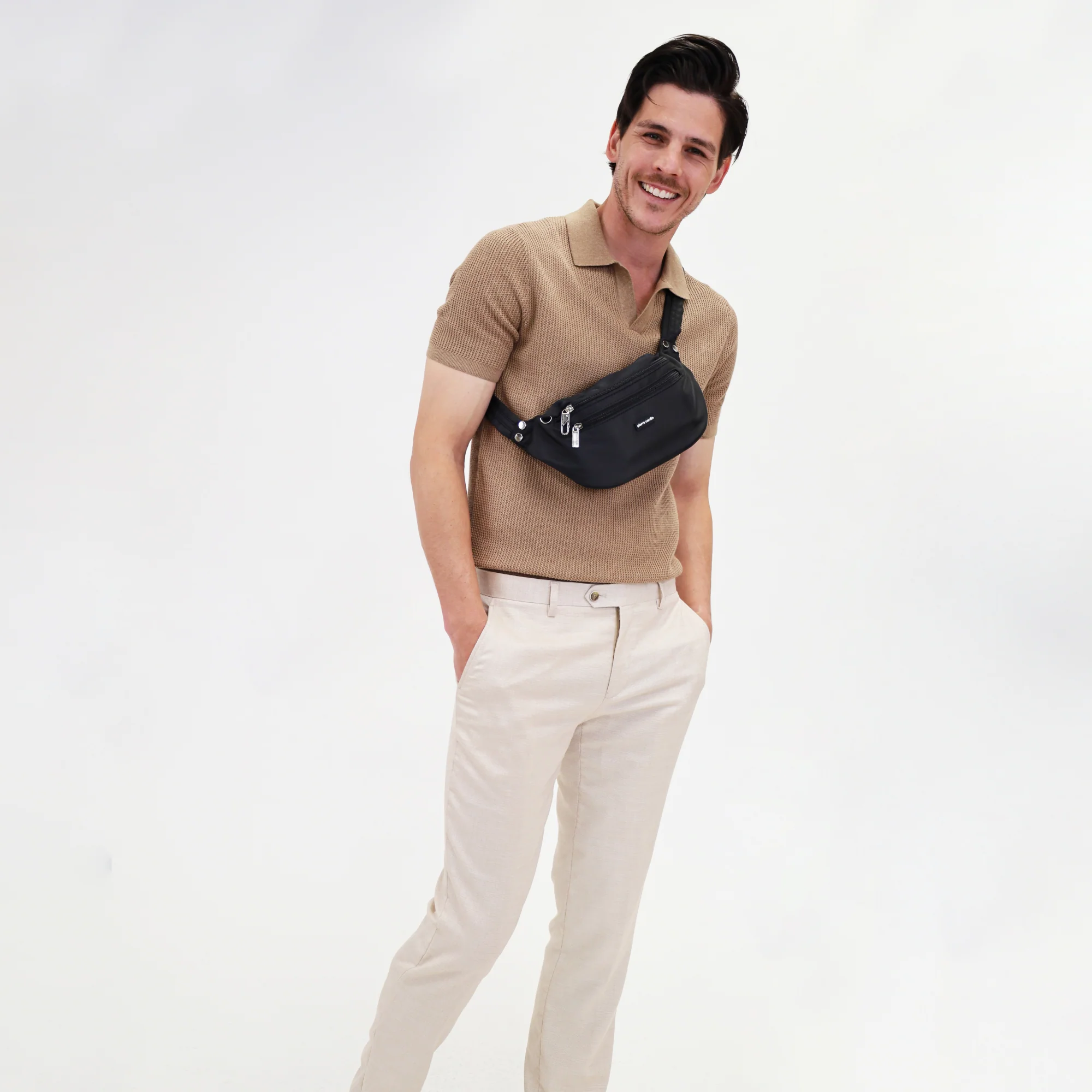 Pierre Cardin Nylon Anti-Theft Waist Bag - Image 2