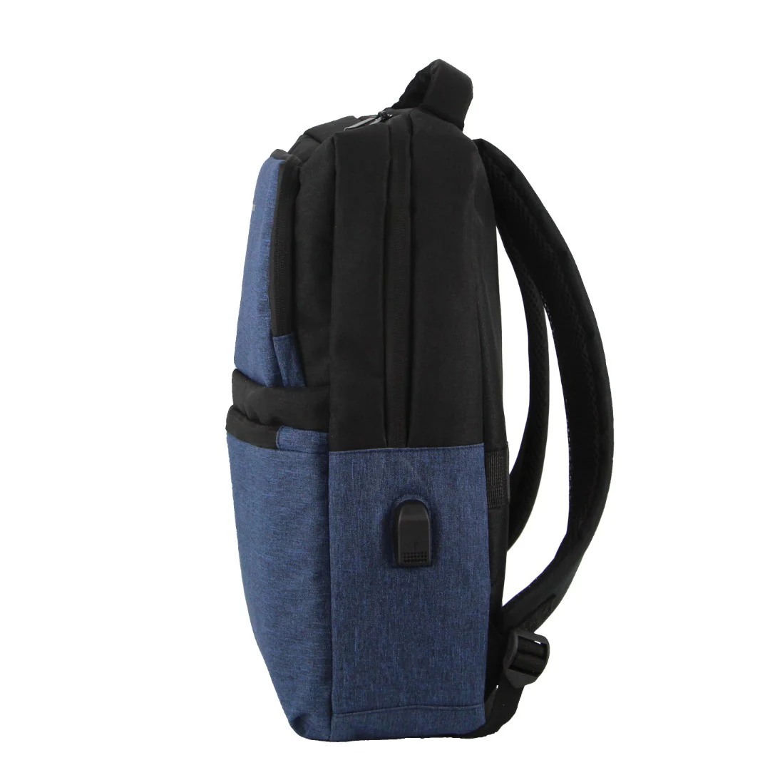 Pierre Cardin Nylon Travel & Business Backpack with Built-in USB Port - Image 2